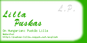 lilla puskas business card