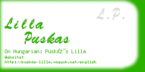 lilla puskas business card